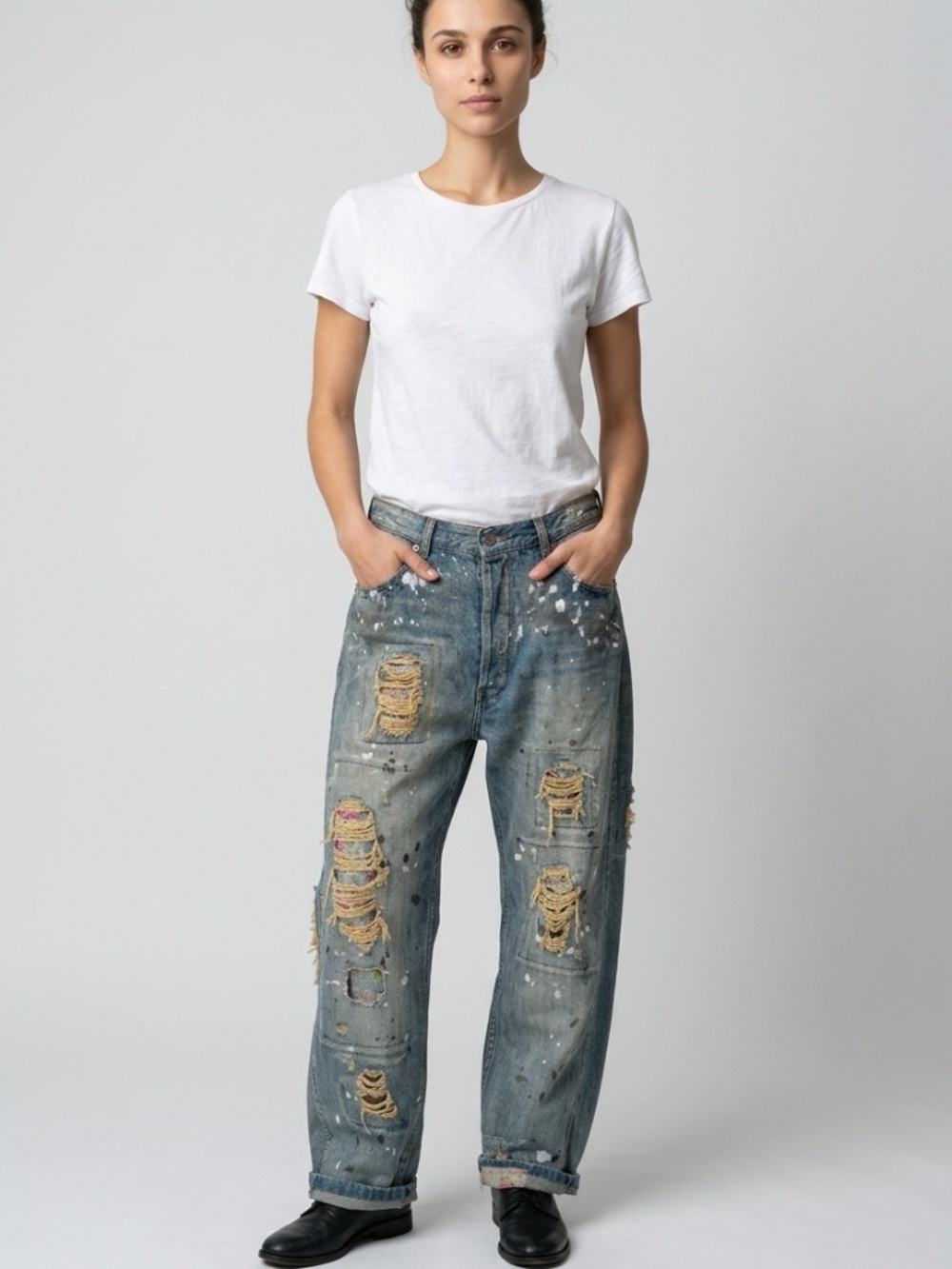 EUC Magnolia Pearl The Dreamer Denim Distressed Jeans (O/S)